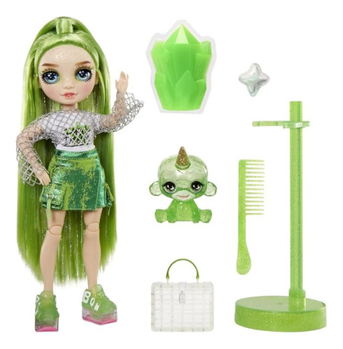 Kit Rainbow High Jade Hunter Com Animal De Estimação E Lodo