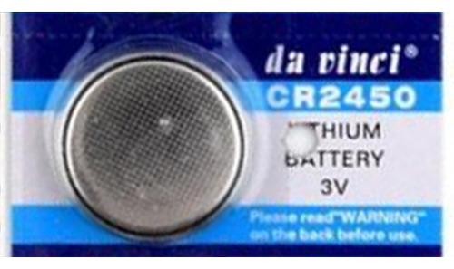 Bateria Pila Da Vinci Cr2450 Tamaño Botón 3 Voltios De 1 Bateria