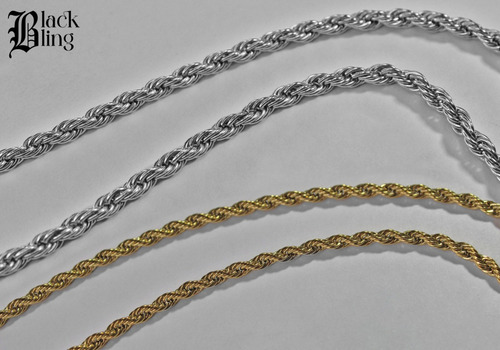 Kit Cadenas Torsal Estilo Cuerda Acero Inoxidable