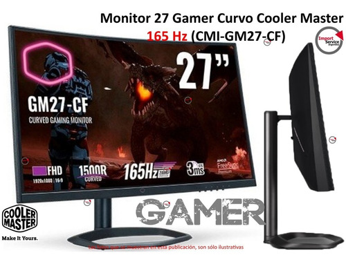 Monitor 27  Gamer Curvo Cooler Master 165 Hz (cmi-gm27-cf)
