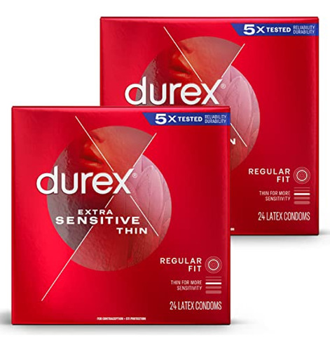 Condones, Condones Durex Extra Sensibles Y Extra Lubricados,