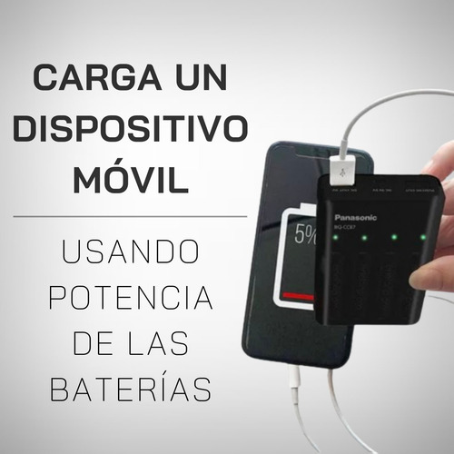 Cargador Para Pilas Panasonic Recargables Eneloop Aa Y Aaa