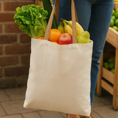 Kit 3 Bolsas Ecológica Ecobag 100% Algodão Alça Em Cortiça Acambamento Dos Ferragens - Cor Natural Correia De Ombro - Desenho Do Tecido