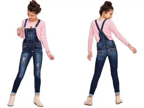 Overol Jeans Justice Nina T/ 10 Super Skinny Rebaja $649 | Envío gratis