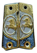 Comprar Cacha Colt 1911 Logo Colt Plata Con Chapa Con Tornillos 