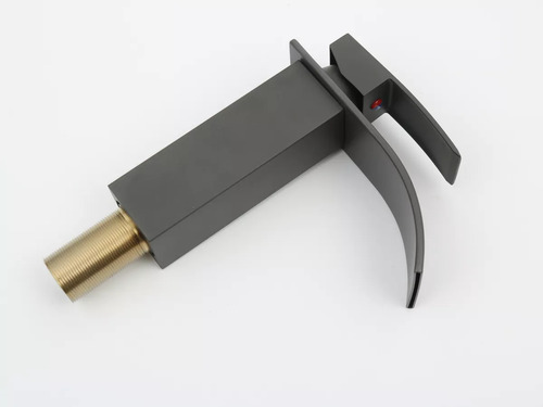 Grifo Mezclador Para Lavabo De Baño De Acero Inoxidable Acabado Mate Color Gris