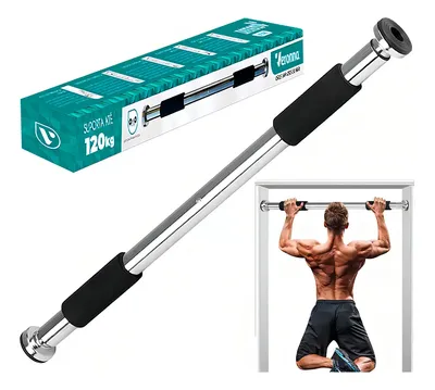 Barra Fixa De Porta Para Exercícios Ajustável 60 A 100 Cm Até 120kg Veronna