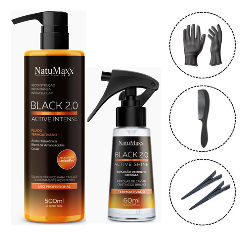 Kit Progressiva Black 2.0 + Active Shine Finalizador