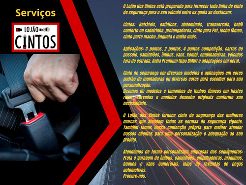 Fecho Haste Fêmea P/ Cinto De Segurança Parati 2 Peças