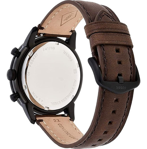 N Reloj Fossil Townsman Chrono Fs5437 Café Ngo Original