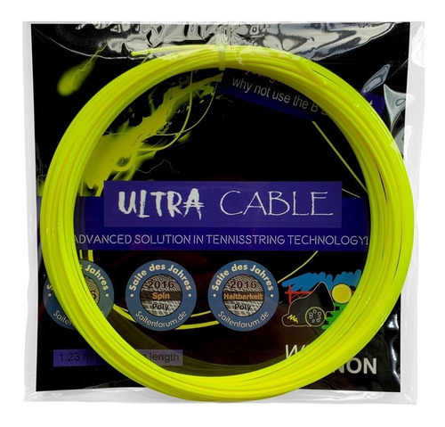Corda Raquete Tenis Weiss Cannon Ultra Cable 1.23mm Set 12m
