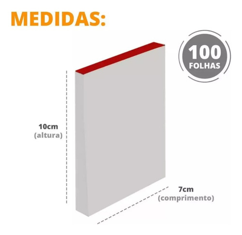Kit 40 Bloquinho C/100 Folhas 7x10 Rascunho Anotação Sulfite Branco