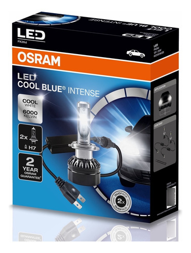 Par Lampada Osram Led Cool Blue Intense H7 6000k Super Branc