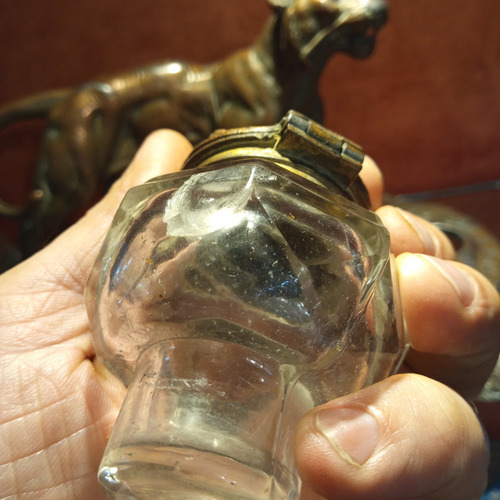 Escribania Antigua Artnouveau Figura Tigre Tintero Estatuill (Usado)