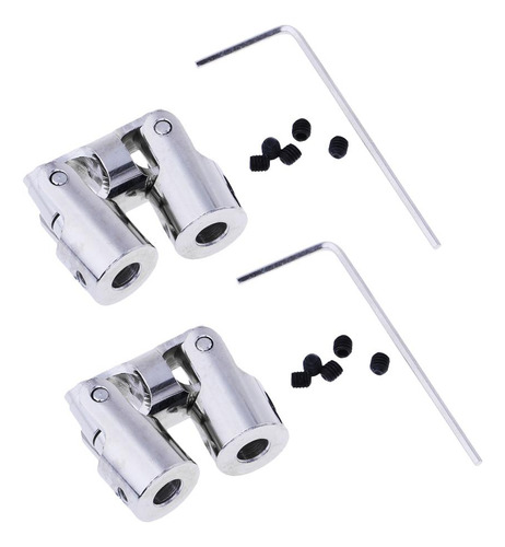 2pc Joint Universal Joint Gimbal Coupling Axle Joint 5-5mm