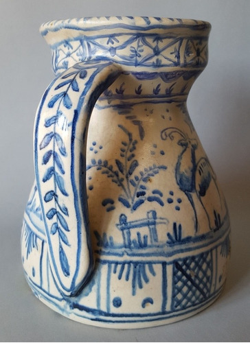 Imagen 4 de 9 de Antigua Jarra Cerámica Estilo Talavera. 7o 2311