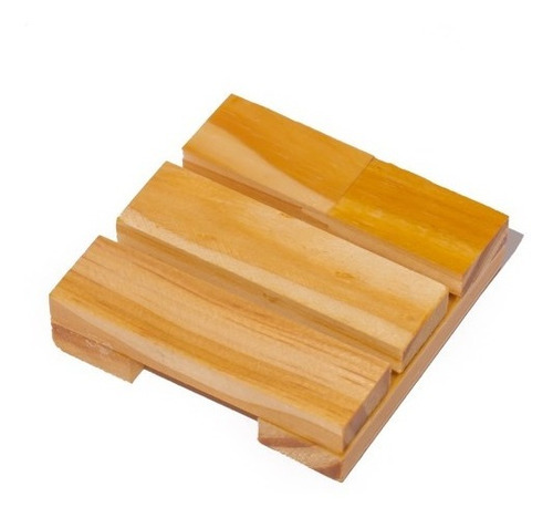 Jabonera Unique De Madera Para Shampoo Solido 10x10cm