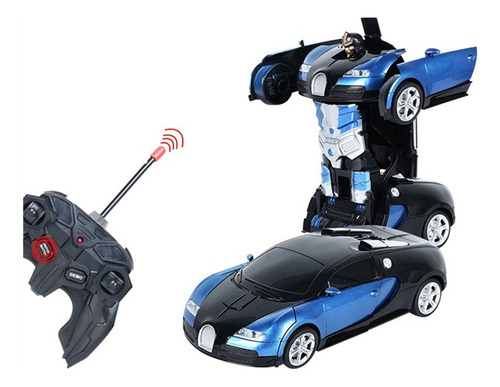 2 En 1 Eléctrico Rc Coche Transformación Robots Niños Juguet