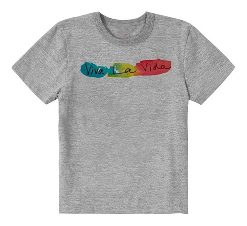 Camiseta Cinza Viva La Vida Coldplay