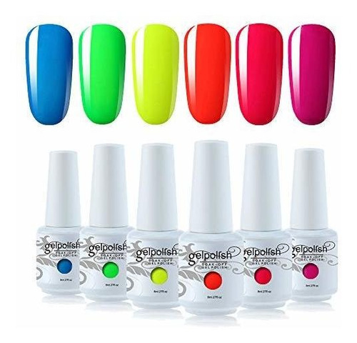 Vishine Gel Nail Polish Starter Kit - 6pcs Neon Yellow Green