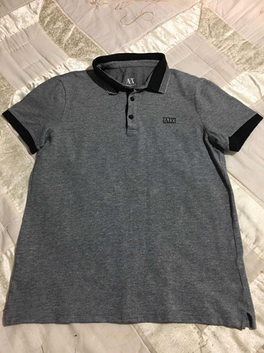 Armani Exchange Playera Polo Para Caballero Talla M Gris