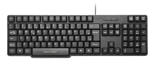 Teclado Básico Slim Preto Multilaser Jogo E Trabalho Tc225