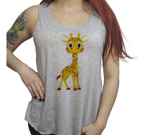 Musculosa Acampanada Jirafa Bebe Dibujo Animado M2