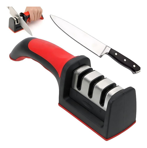Afilador De Cuchillos Y Tijeras Profesional Manual 3 En 1