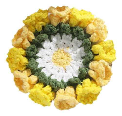 Posavasos Tejidos A Mano De Crochet Linda De Aislamiento