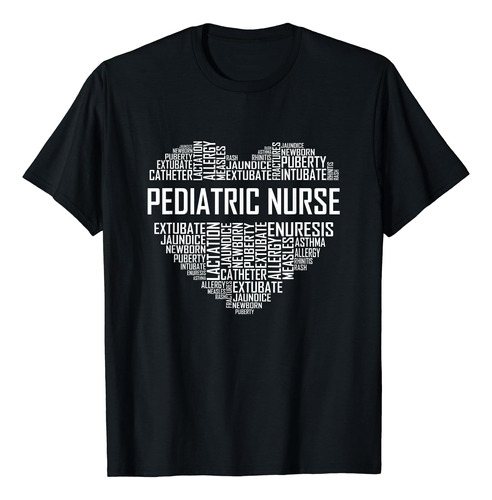 Camiseta Graduada De Enfermera Pediátrica Con Corazón De Enf