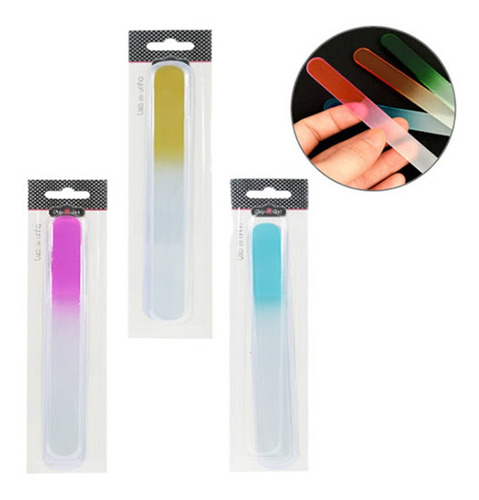 3 Lixa Vidro Cristalina Unha Gel Acrigel Fibra Nail Manicure