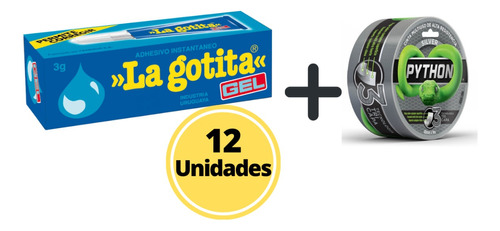 Pack 12 La Gotita® Gel 3gr + Cinta Multiuso Python De Regalo