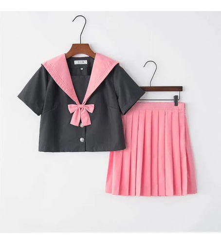 Uniforme Rosa Para Niñas Preppy School, Trajes De Cosplay, C