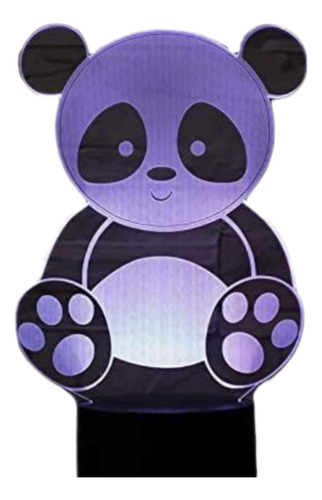 Lampara 3d Pandita De 7 Colores