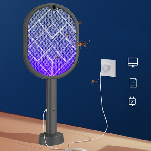 Mosquitos Trap Lamp & Fly Killer 3000v Potente Carga Gris