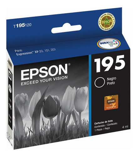 Cartucho De Tinta Black Epson T195120 - Xp101/xp201 