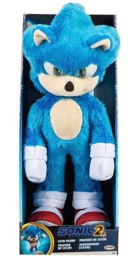 Peluche Sonic 2 - 33 Cm De Alto - Blando Y Adorable - Jakks