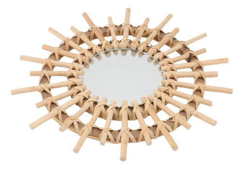Nuevo Espejo De Maquillaje De Ratán For Decoración De Pared
