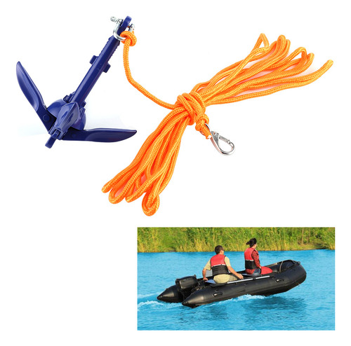 Kit De Anclaje Plegable Marino, Gancho Para Cuerda De Anclaj