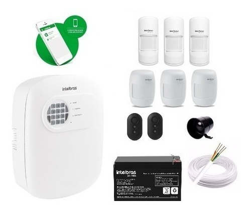 Kit Alarme Intelbras Anm 24 App 3 Sensor Ivp 5001 Pet 20 Kg 