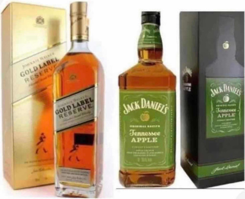 Combo Whisky Escocês Gold Label 750ml + Jack Daniels Apple