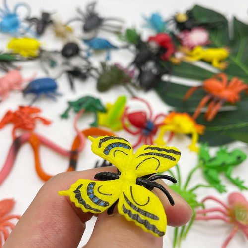 Paquete De 110 Mini Juguetes Para Insectos, Insectos De Plás