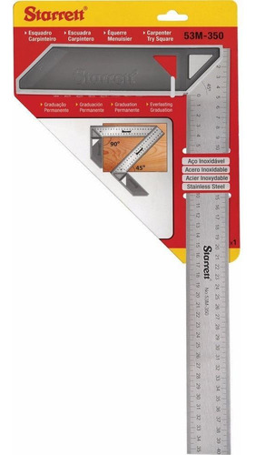 Esquadro Cabo Metálico 14' - 350mm Starrett