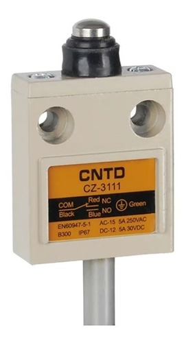 Imagen 1 de 3 de Cz-3111 Cntd Interruptor Limite Con Cable 1nc+1no Boton