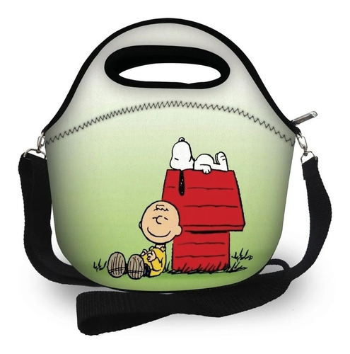 Lancheira Bolsa Térmica Neoprene - Snoopy Charlie Brown