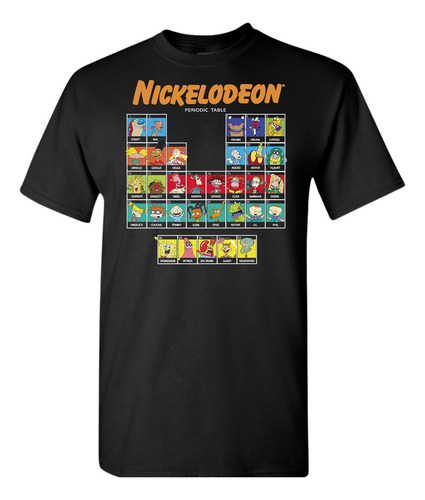 Playera De Tabla Periodica Personajes 90s De Nickelodeon