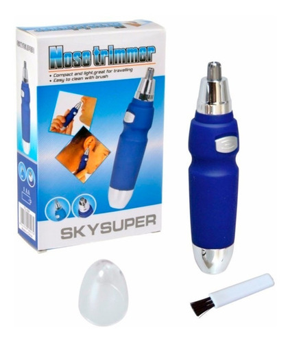 Maquina Depiladora Nasal Cortadora Pelos Nariz Orejas Azul