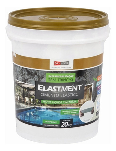 Elastment Cimento Elástico 20kg Drylevis Cinza