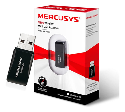 Mini Adaptador Usb Wifi N 300mbps Mercusys