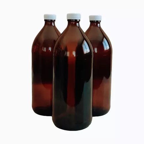 Botella de vidrio abatible [1 litro / 33 onzas líquidas] [Paquete de 6] –  Elaboración de cerveza osc…Ver más Botella de vidrio abatible [1 litro / 33